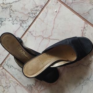 Beautiful black satin heels